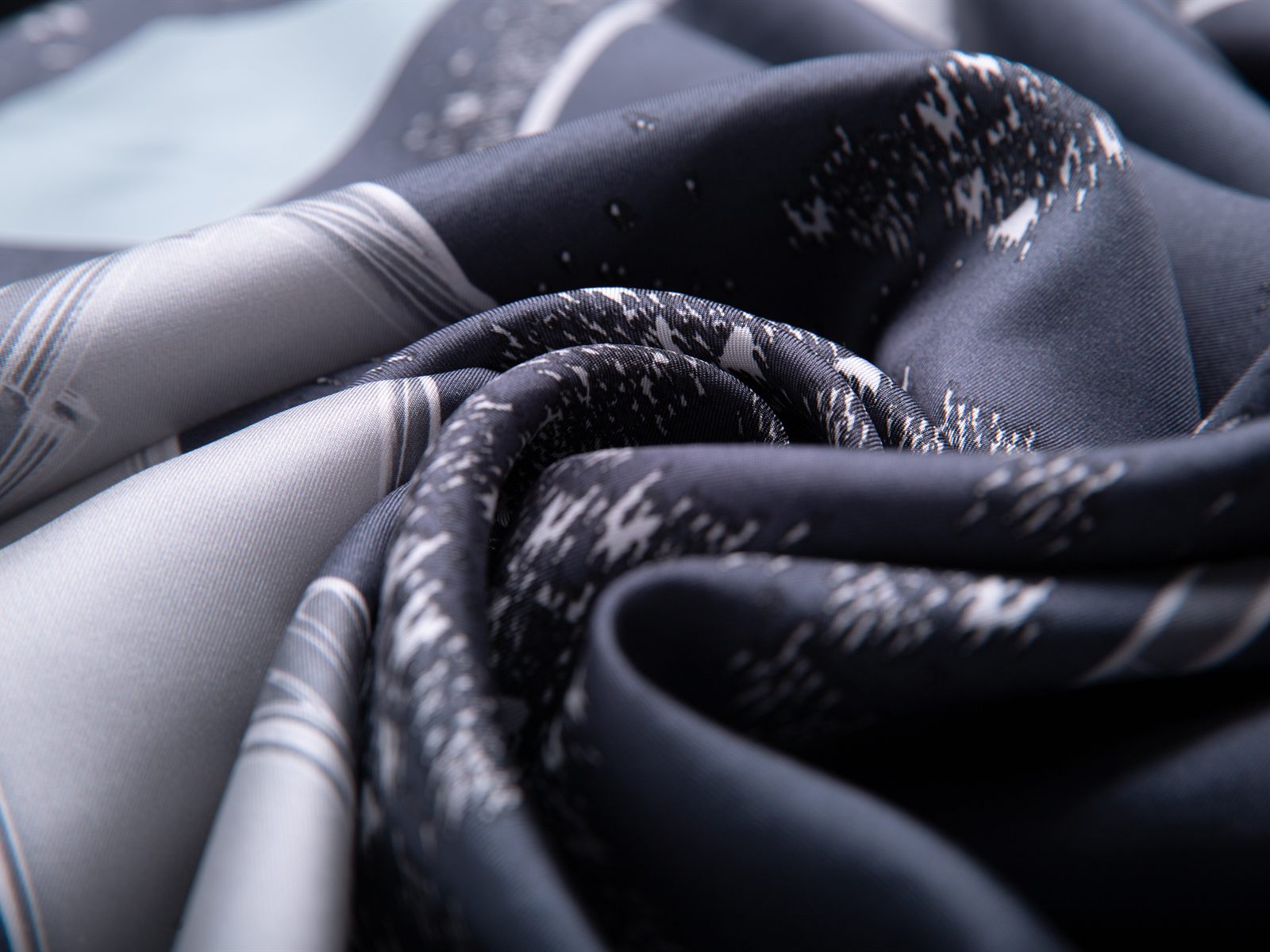 The New Ground — Colonnade silk scarf, draped